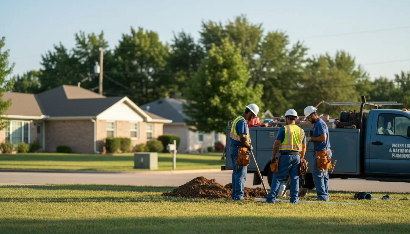 Residential water line and bathroom plumbing service in Combs, KY